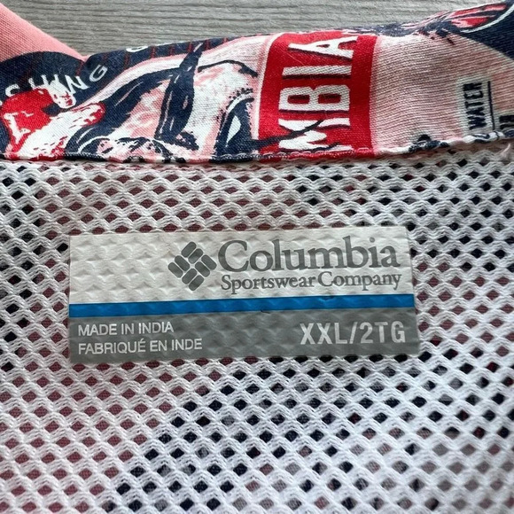 Columbia PFG Trollers Best Men XXL Vented Sorbet Holiday Spirits Shirt - Picture 3 of 11